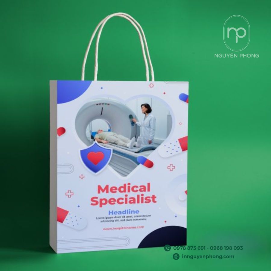 In túi giấy bệnh viện,phòng khám